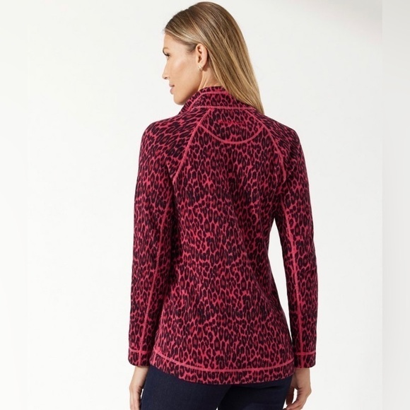 Tommy Bahama Cat's Meow Aruba Full-Zip Sweatshirt Tango Red 0113 - Picture 2 of 15